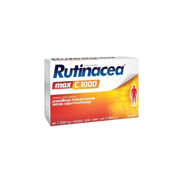 Rutinacea Max 30 Tablets Immune System Vitamin C 1000mg Vitamin D 2000 Immunity