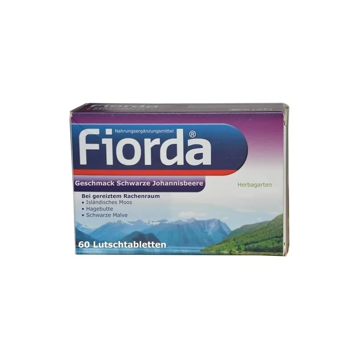 Fiorda Icelandic Moss Extract High Dose Throat Lozenges with Rosehip (Vit. C) for Sore Throat and Hoarseness