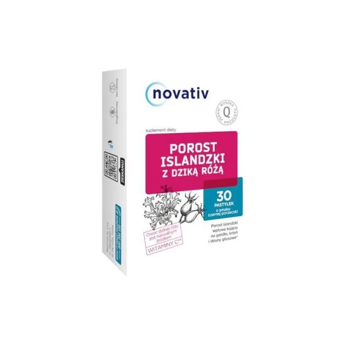Longlife Novativ Iceland Lichen With Rosehip In Blackcurrant Flavour 30 Lozenges
