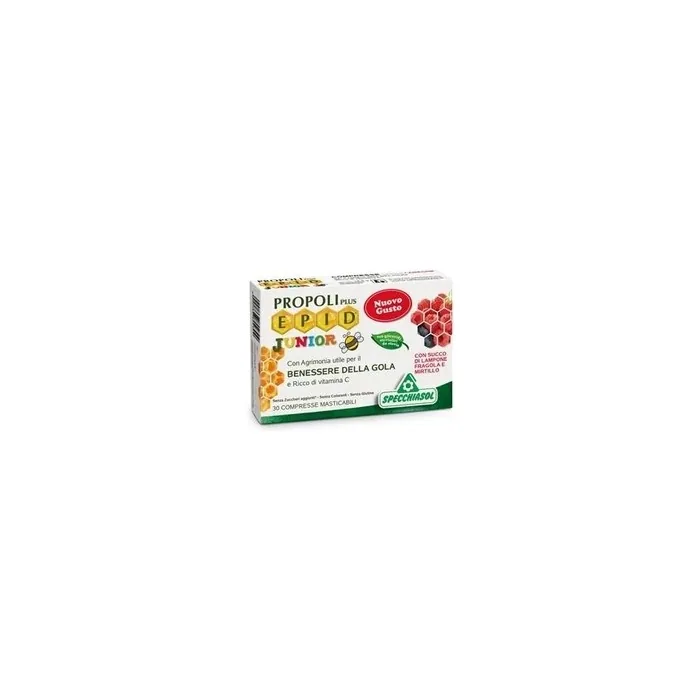 Specchiasol Epid Propolis Plus Junior Dietary Supplement For Throat Wellness 30 Tablets