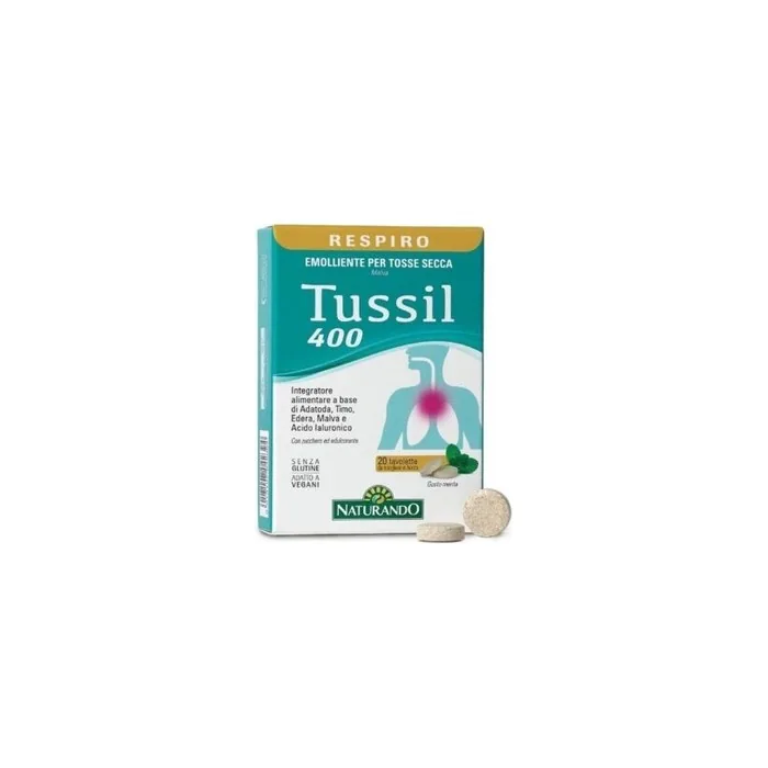 NATURANDO Tussil 400 Emollient Supplement For Dry Cough 20 Tablets