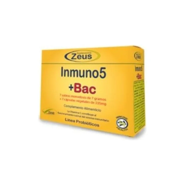 ZEUS Inmuno5 + BAC Immune Support Supplement 7 Sachets 7 Capsules