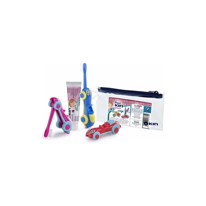 Fluorkin Travel Kit with Mouthwash and Toothpaste - 25 Pieces