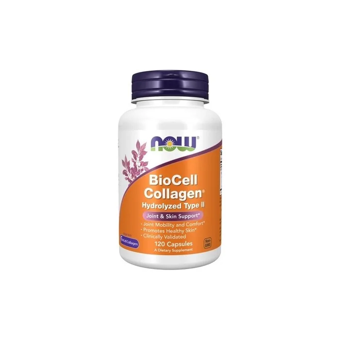 NOW Foods BioCell Collagen Hydrolyzed Type II Supplement 120 Capsules