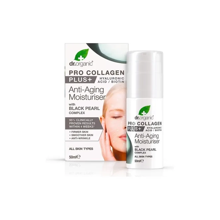 Dr Organic Organic Pro Collagen with Black Pearl Natural Vegetarian Cruelty Free Paraben and SLS Free 50ml
