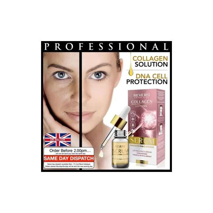 Professional Collagen Lifting Anti-Aging Facial Serum with Elastin and Green Tea