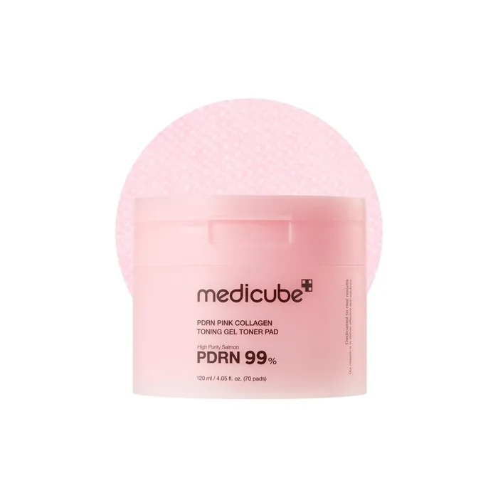 Medicube Salmon DNA PDRN Pink Collagen Jelly Pad Korean Gel Toner Pads