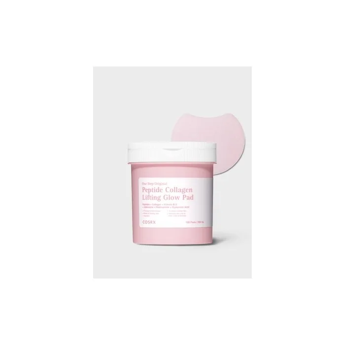 COSRX One Step Original Peptide Collagen Lifting Glow Pad 100 Count - Firming & Plumping Toner Pads