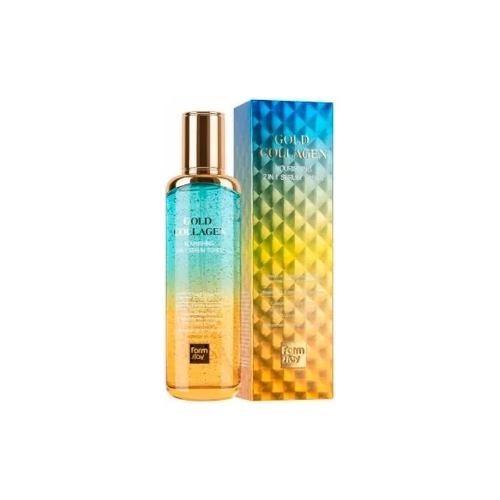 Farmstay Gold Collagen Nourishing 2 in 1 Serum Toner