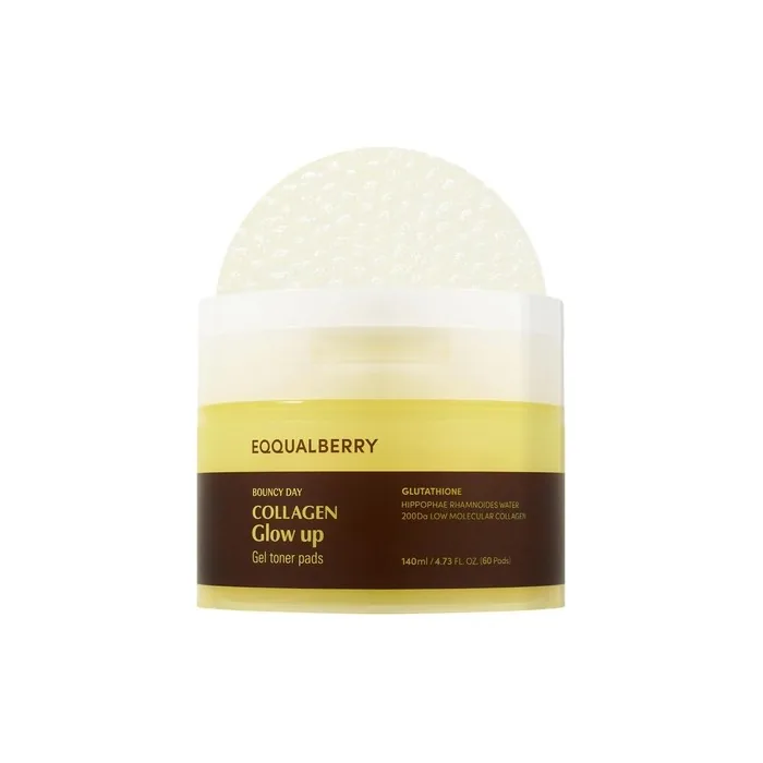 Equalberry Collagen Glow Up Gel Toner Pads 60 Pads 140ml