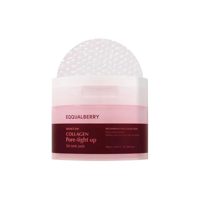 Eqqualberry Collagen Poretight Up Gel Toner Pads 60 Pads 140ml