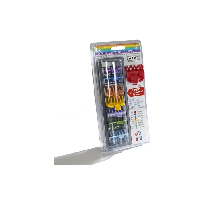 Wahl Colour Coded Plastic Comb Attachments for Standard Multi Cut Clippers Set of 8