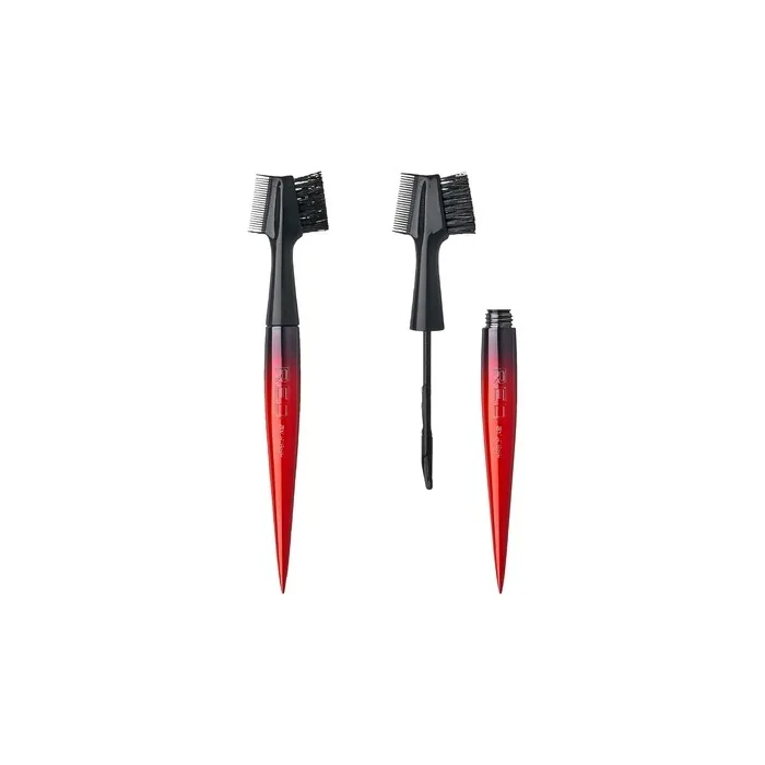 RED by Kiss Edge Cara 4 in 1 Edge Brush Comb Boar Bristles with Edge Fixer Strawberry Acai