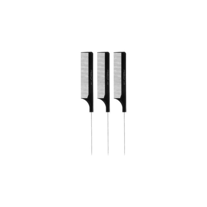 Red by Kiss Pintail Combs Reduces Frizz Heat Resistant Teasing Combs Parting Combs Black