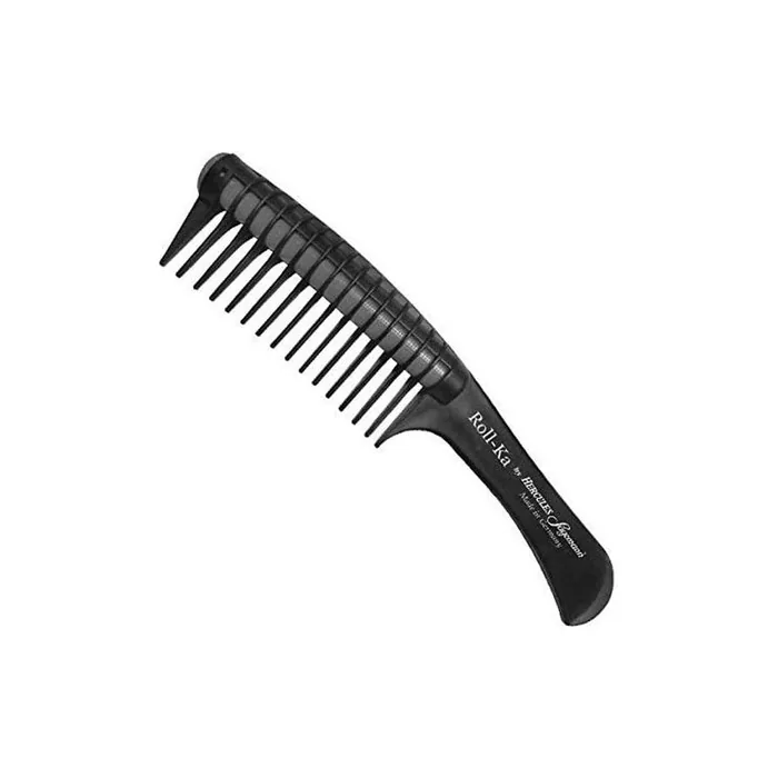 Hercules Sägemann NYH Roll-Ka Anti Splicing Hair Comb 9-Inch Length Black/Grey