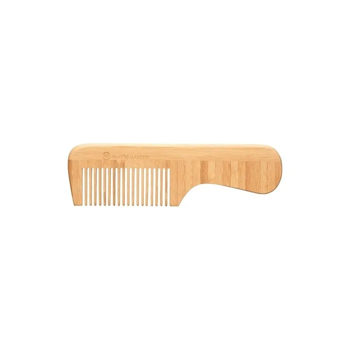 Olivia Garden Bamboo Touch Comb Eco-conscious Bamboo Hair Comb with Handle for Thick Hair