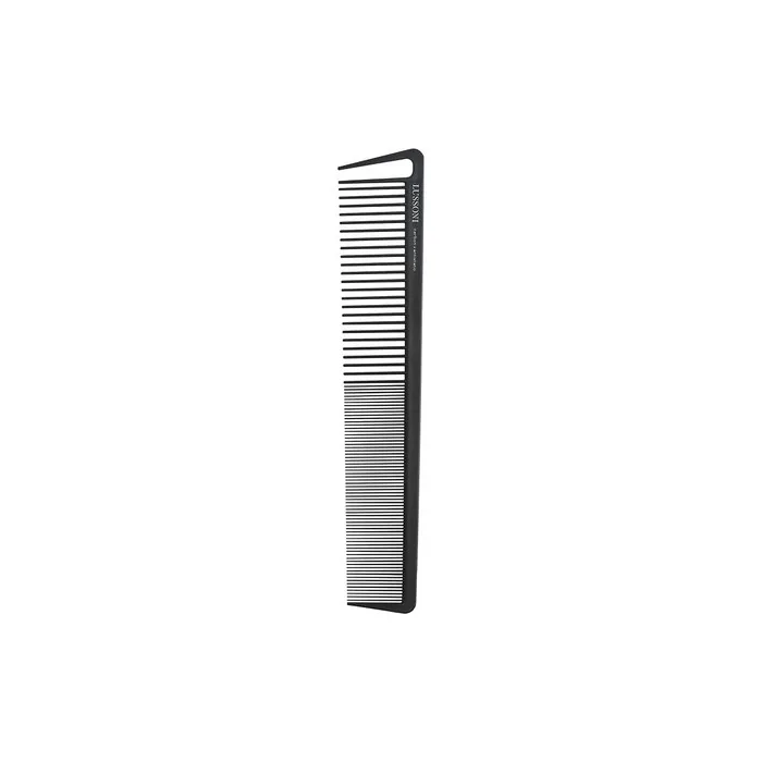 T4b Lussoni Cutting Comb Carbon Hair Cutting Comb For All Hair Types With Antistatic And Negative Ions Coarse And Fine Teeth 112