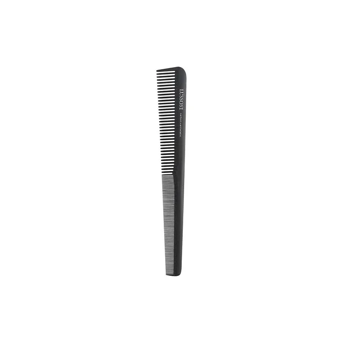 T4B Lussoni Cutting Comb Carbon Hair Cutting Comb for All Hair Types with Antistatic and Negative Ions, Coarse and Fine Teeth 114