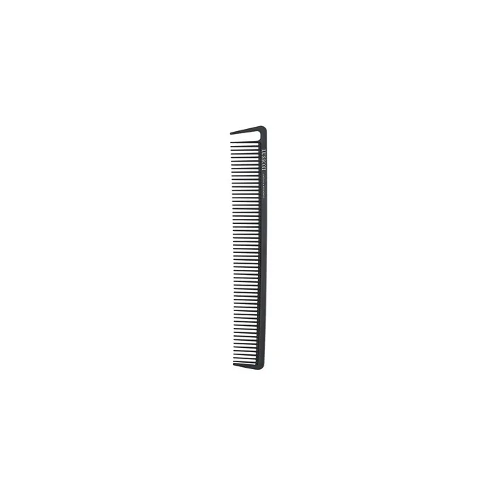 T4B Lussoni Cutting Comb Carbon Hair Cutting Comb for All Hair Types with Antistatic and Negative Ions, Coarse and Fine Teeth 118