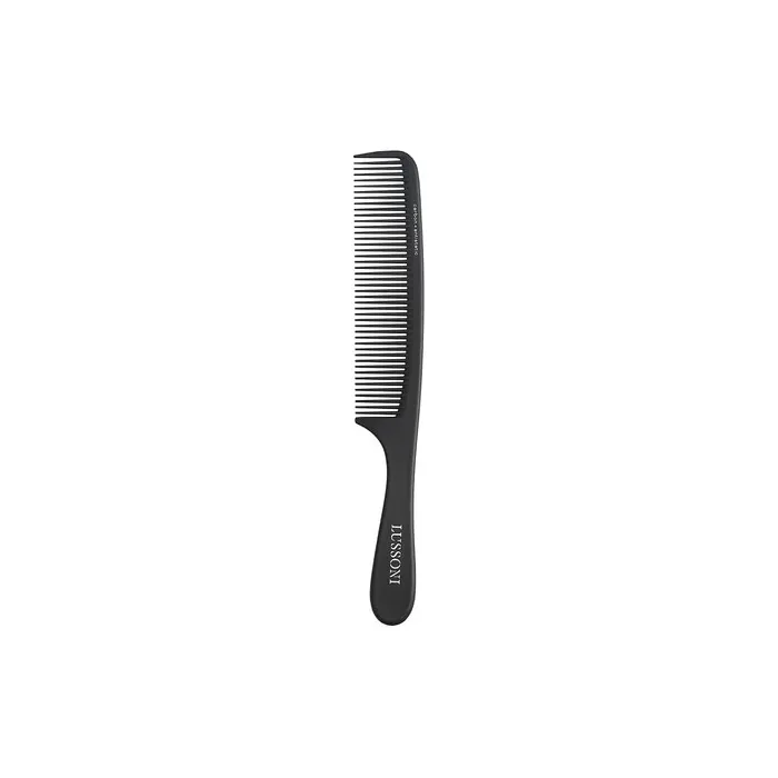T4B LUSSONI Handle Comb Anti-Static and Shatterproof Carbon Detangling Comb with Coarse Teeth for Thin and Thick Hair
