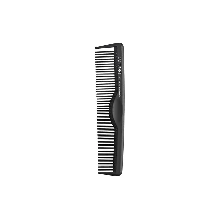 T4B Lussoni Cutting Comb Shatterproof Carbon Hair Cutting Comb for All Hair Types with Antistatic and Negative Ions Coarse and Fine Teeth