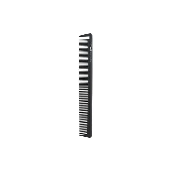 T4B Lussoni Cutting Comb Shatterproof Carbon Hair Cutting Comb for All Hair Types with Antistatic and Negative Ions Coarse and Fine Teeth