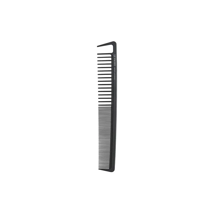 T4B Lussoni Cutting Comb Shatterproof Carbon Hair Cutting Comb for All Hair Types with Antistatic and Negative Ions Coarse and Fine Teeth