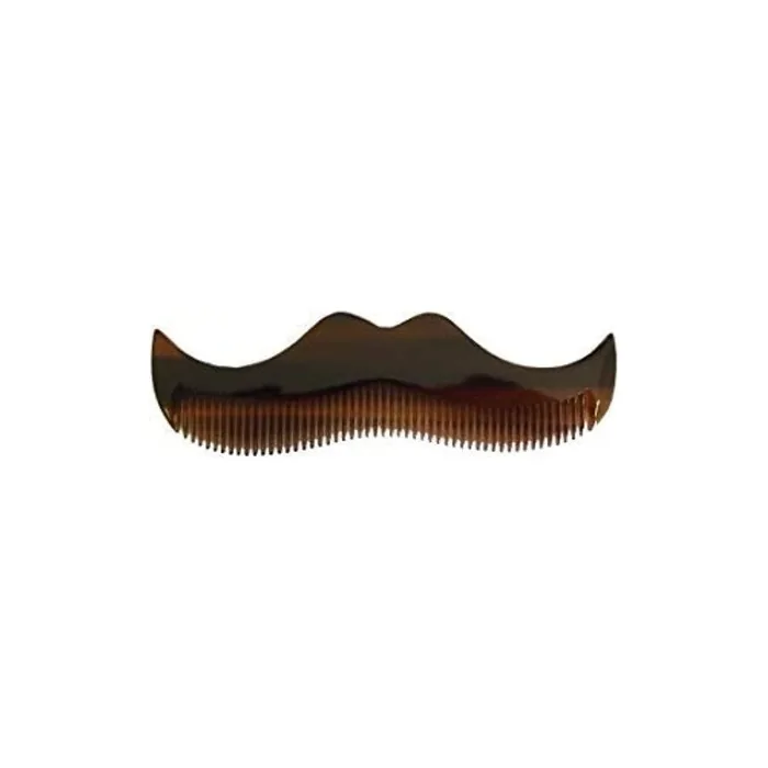 Amber Moustache Shaped Comb
