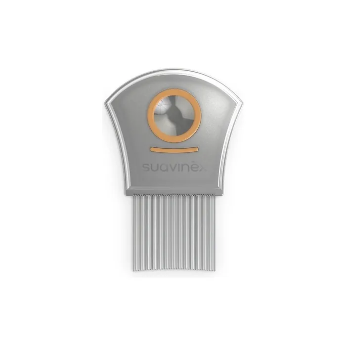 Suavinex Lice and Nit Comb with Magnifying Glass Stainless Steel Double Prongs