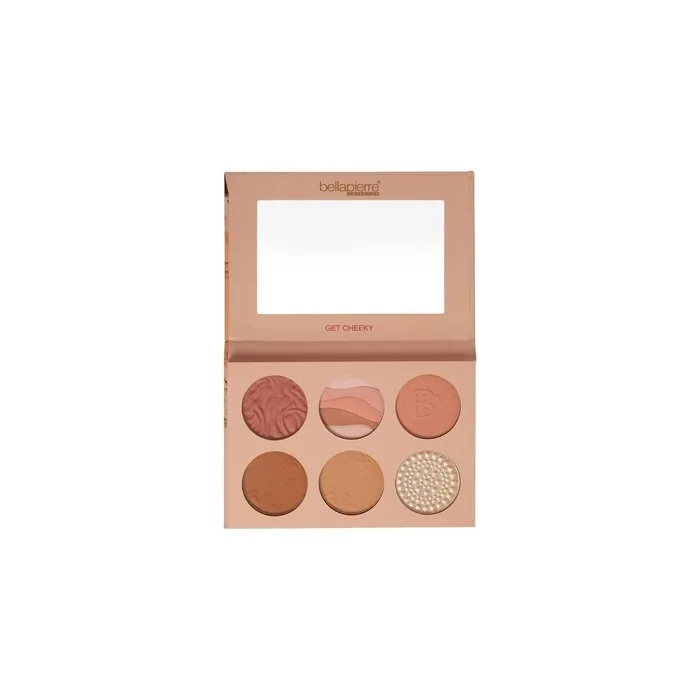 Bellapierre Get Cheeky Face Palette 6 All-Powder Shades for Blush and Bronze