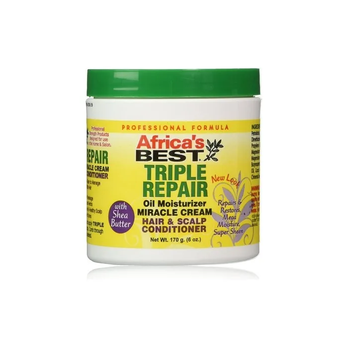 Africa's Best Triple Repair Oil Moisturizer Cream Hair & Scalp Conditioner 170g