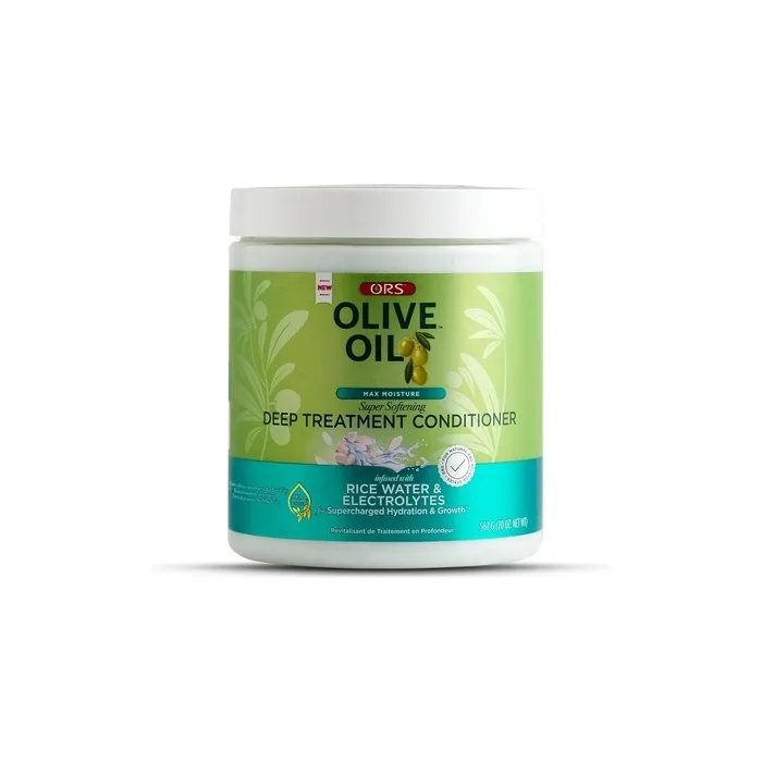 Ors Olive Oil Max Moisture Super Softening Deep Treatment Conditioner With Rice Water For Relaxed Hair 567ml 20oz