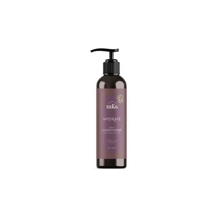 Earthly Body MKS eco Hydrate Conditioner Nourish Moisturize Hair Protect Against Breakage Moroccan Argan Oil Hemp Seed Oil Vegan Cruelty Free High Tide 10 Ounce