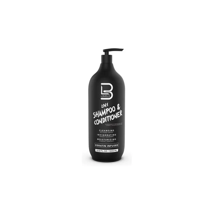 L3 Two in One Shampoo and Conditioner Smooths and Strengthens Hair Improves Shine and Tames Frizzy Hair 33.8 Fl Oz