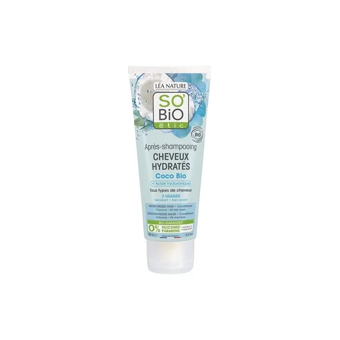 SO'BiO étic Coco and Hyaluronic Acid Cosmos Organic Moisturizing Hair Conditioner 200ml
