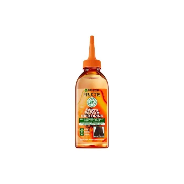 Fructis Hair Drink Papaya Instant Lamellar Conditioner For Damaged Hair 200ml