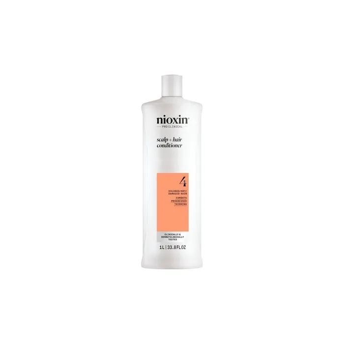 Nioxin System 4 Revitalizing Conditioner 1000 Ml For Colored And Damaged Hair With Advanced Thinning