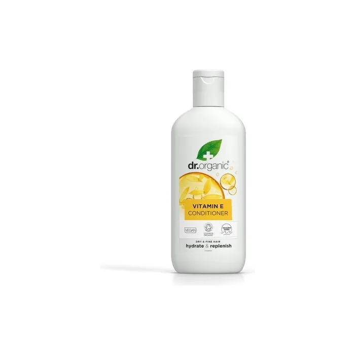 Dr Organic Vitamin E Conditioner for Hydrating Dry & Fine Hair - Natural Vegan