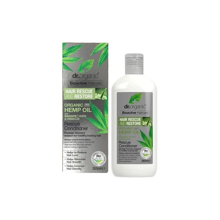 Dr Organic Organic Hemp Oil Rescue Conditioner Natural Vegan Cruelty Free 265ml