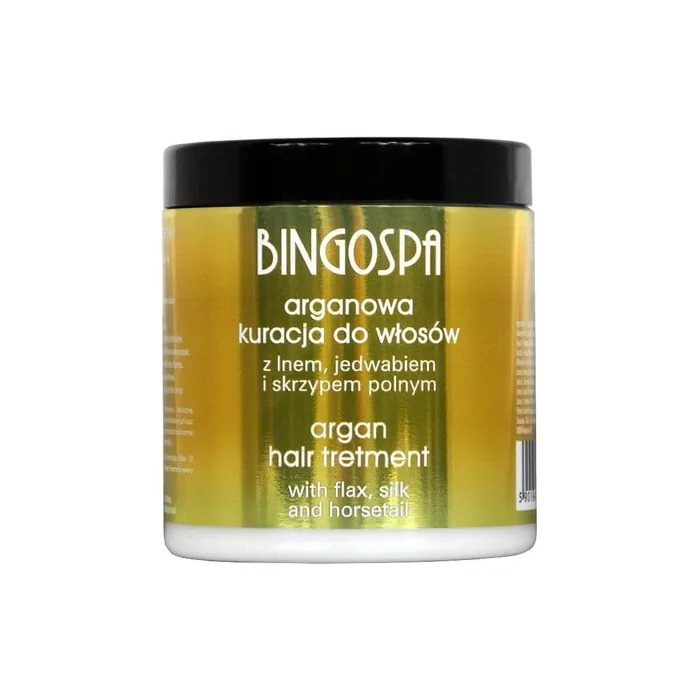 Bingospa Argan Conditioner 250g - Dry and Damaged Hair Treatment with Flax