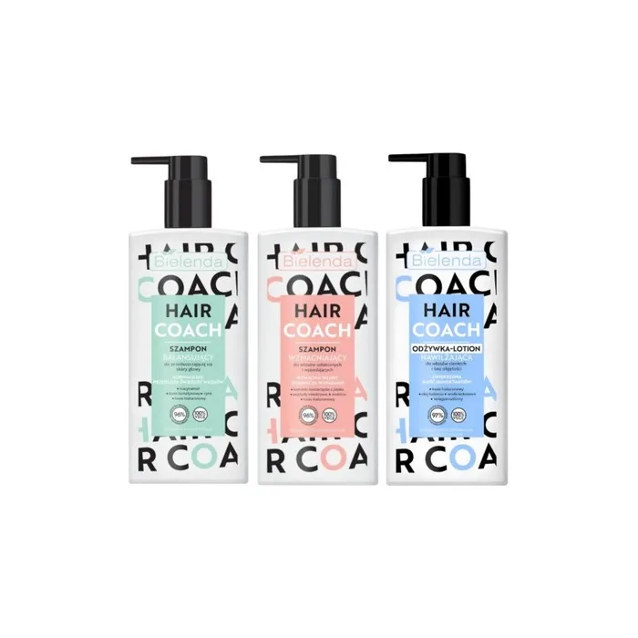 Bielenda Hair Coach Shampoo, Conditioner, and Lotion