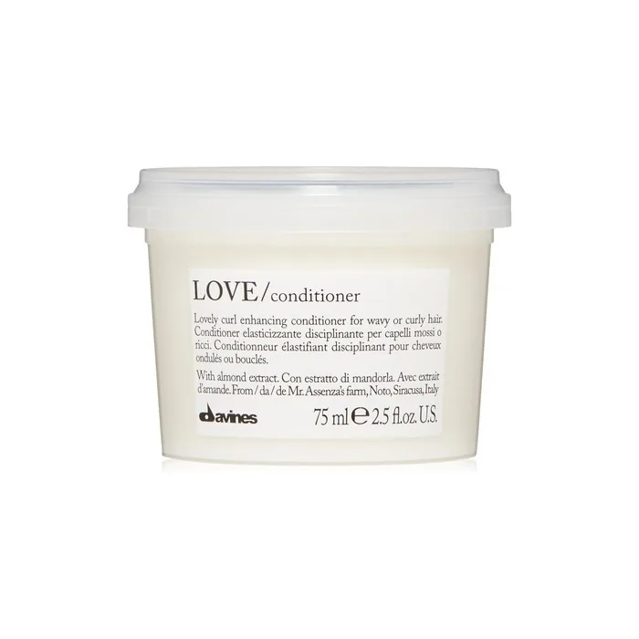 Davines LOVE Curl Conditioner Enhance and Control Curly and Wavy Hair Weightless Volume and Softness 2.5 Fl Oz