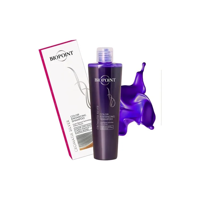BIOPOINT Cromatix Purple Shampoo for Blonde Hair Blue No Yellow Toner for Bleached and Grey Hair