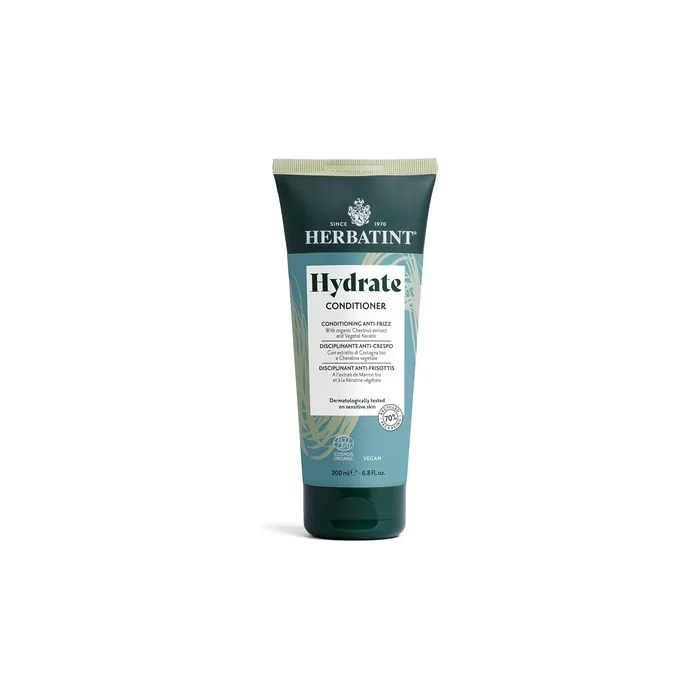 Herbatint Hydrate Conditioner Bio Moisturizing Rinse 200ml For Dry Dehydrated And Frizzy Hair Dermatologically Tested On Sensitive Skin 99 Natural Ingredients