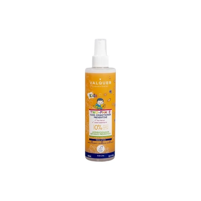 Laboratoires Valquer Preventive Biphase Conditioner for School Age Children Prevention of Lice with Tea Tree Oil Easy Combing 300ml