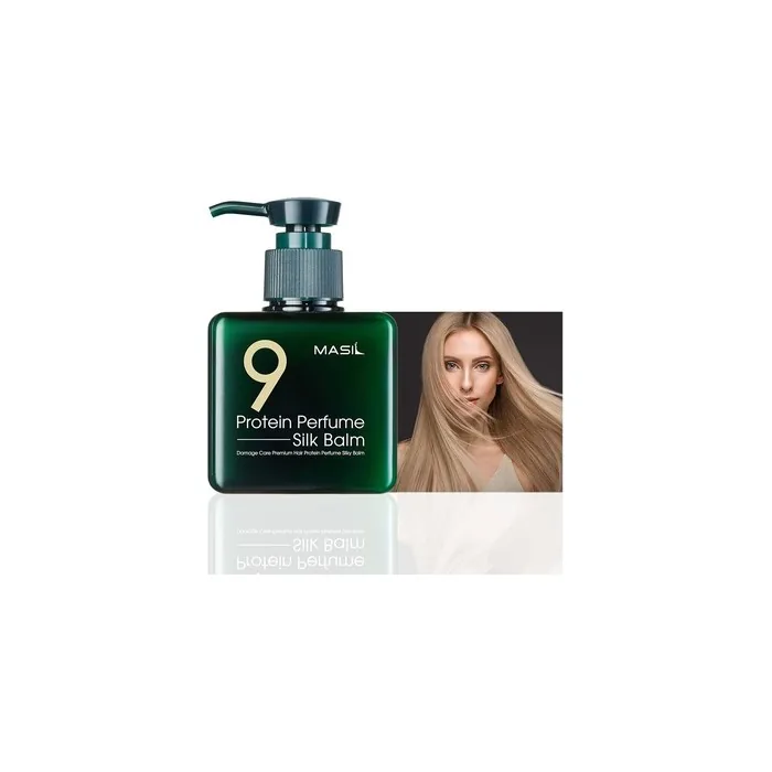 Masil 9 Conditioning Balm Hydrating Smoothing Moisture Fibroin Protein Hair Essence Silk Balm 6.08floz - Anti-Frizz for Dry, Unmanageable Hair