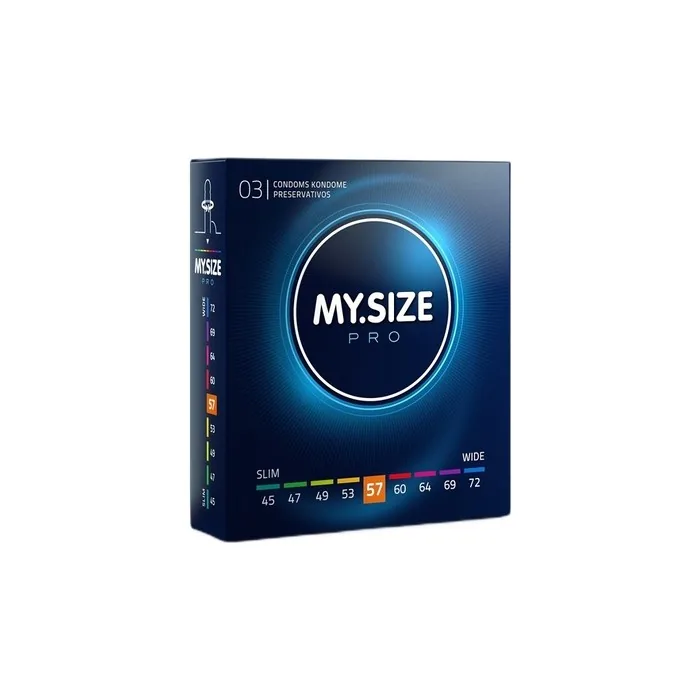 My.Size Pro Condoms - 57mm, Pack Of 3