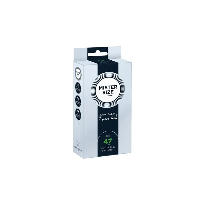 Mister Size Condoms - Size 47mm, Pack Of 10
