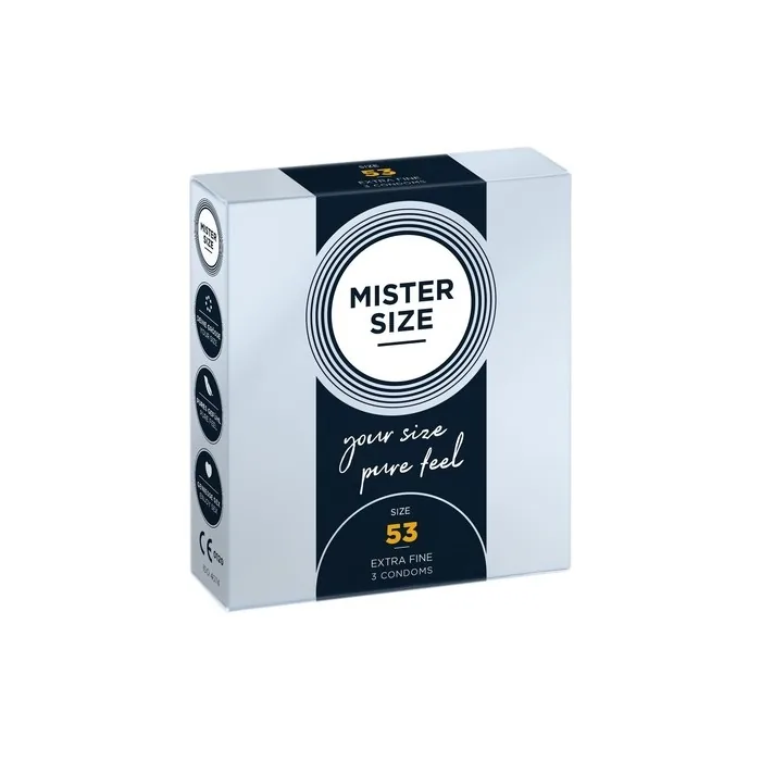 Mister Size 53mm Ultra-Sensitive Condoms for Men - Extra Thin and Extra Fine