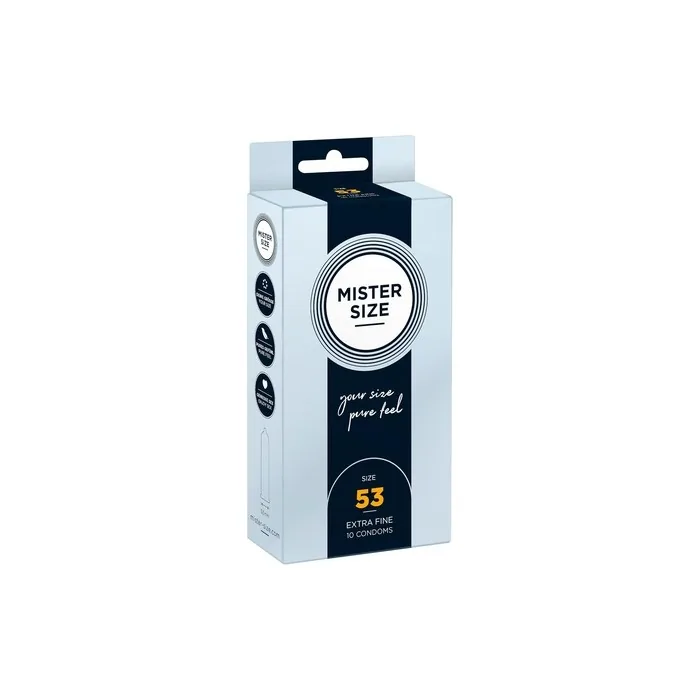 Mister Size 53mm Ultra-Sensitive Condoms for Men - Extra Thin and Extra Fine